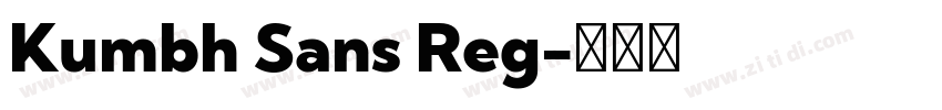 Kumbh Sans Reg字体转换